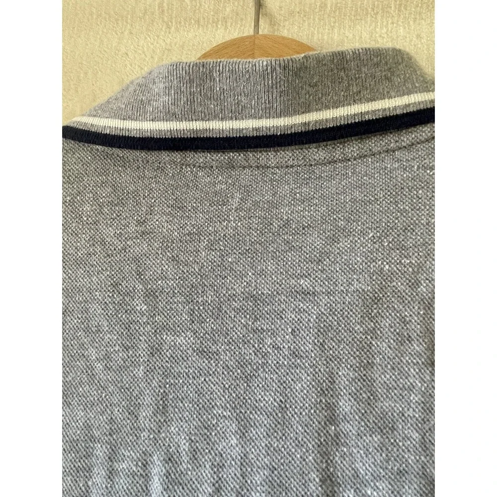Ben Sherman Light Gray‎ Polo Shirt Boy Size Large 14/16 Preppy Collar Buttons